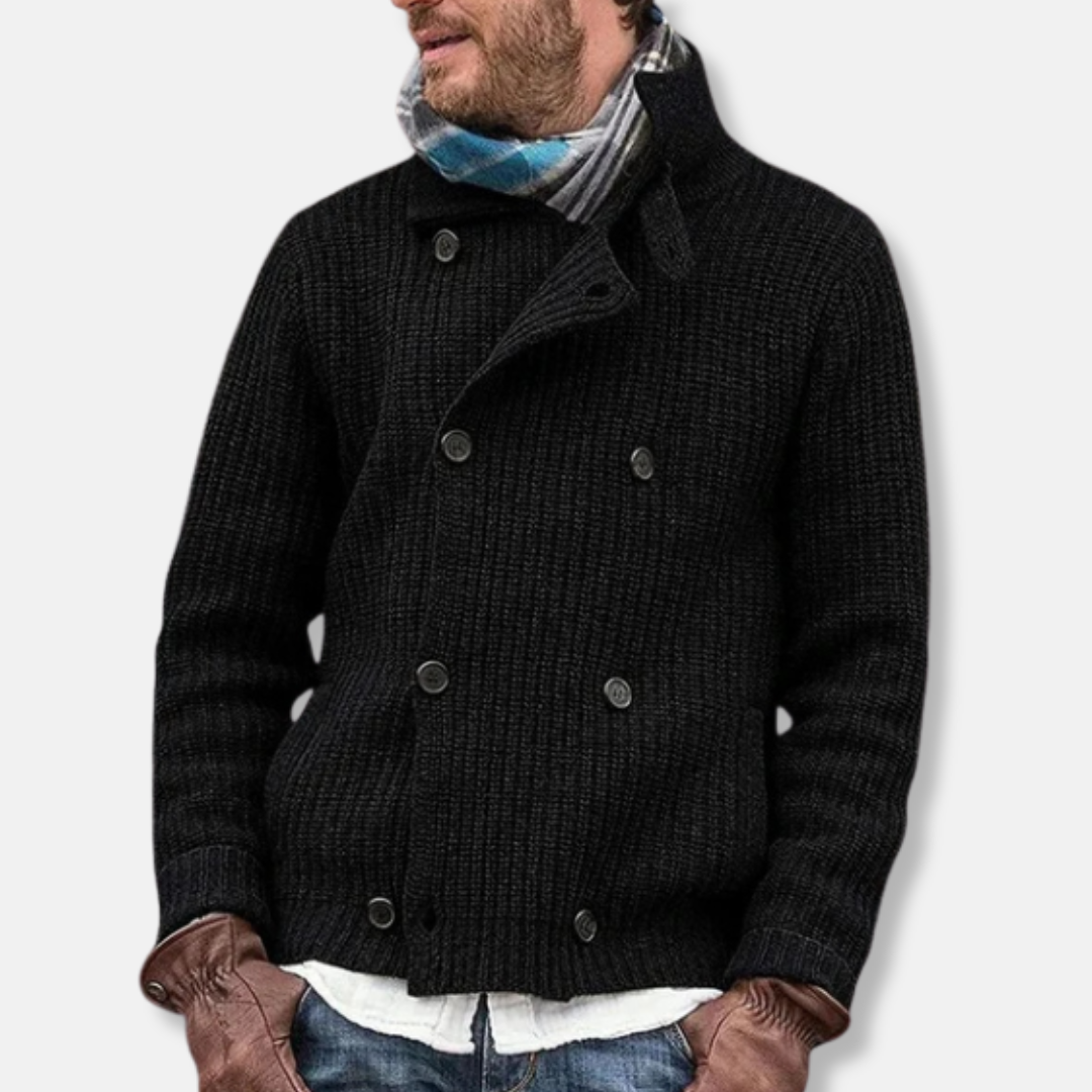 Enrico Rib Knit Jacket - Relaxed Fit Herenjas | Mokum Amsterdam™