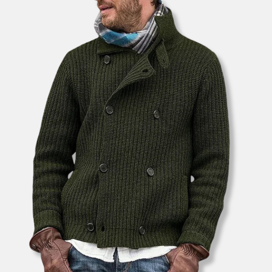 Enrico Rib Knit Jacket - Relaxed Fit Herenjas | Mokum Amsterdam™