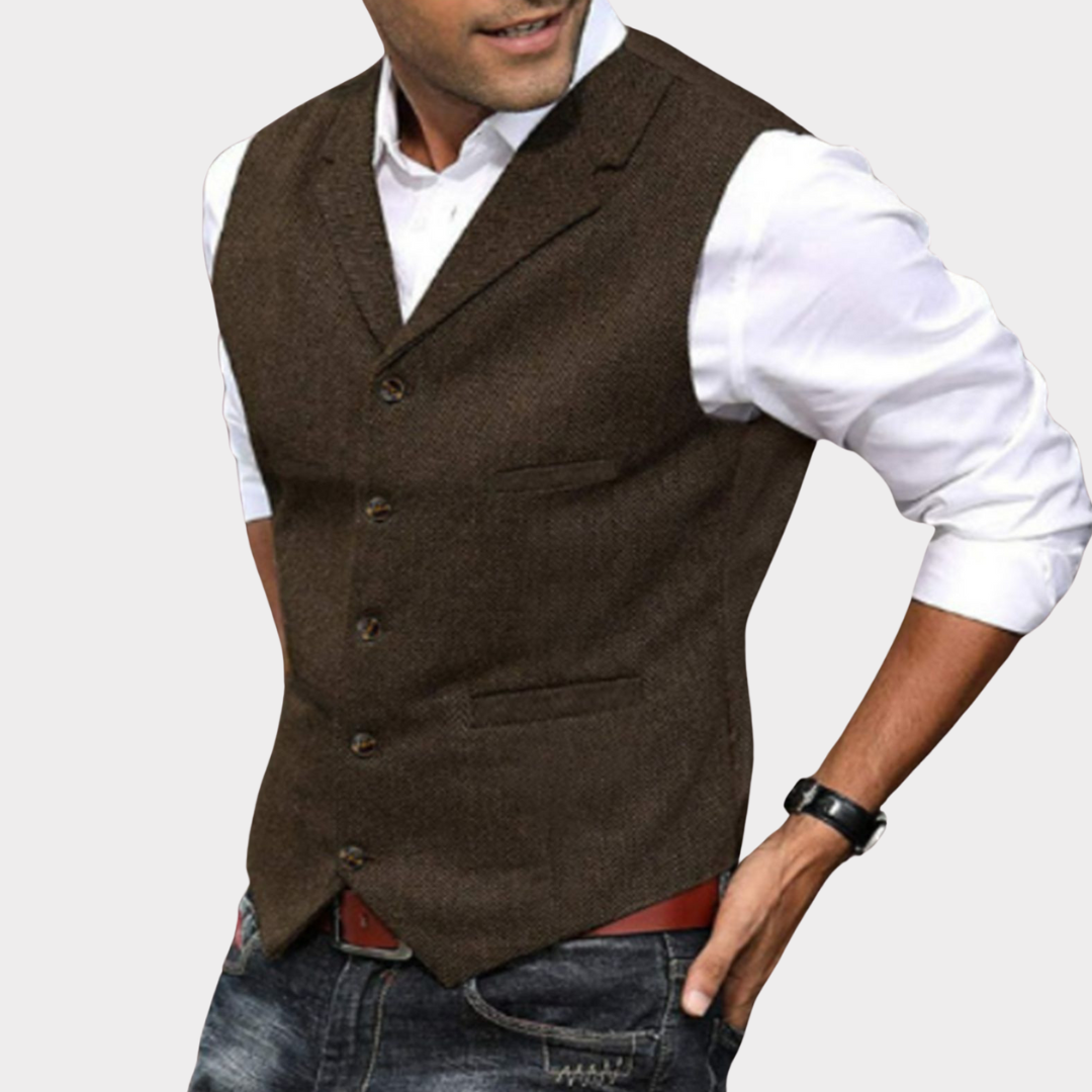 Damian Retro Gilet – Heren Gilet in Klassieke Stijl