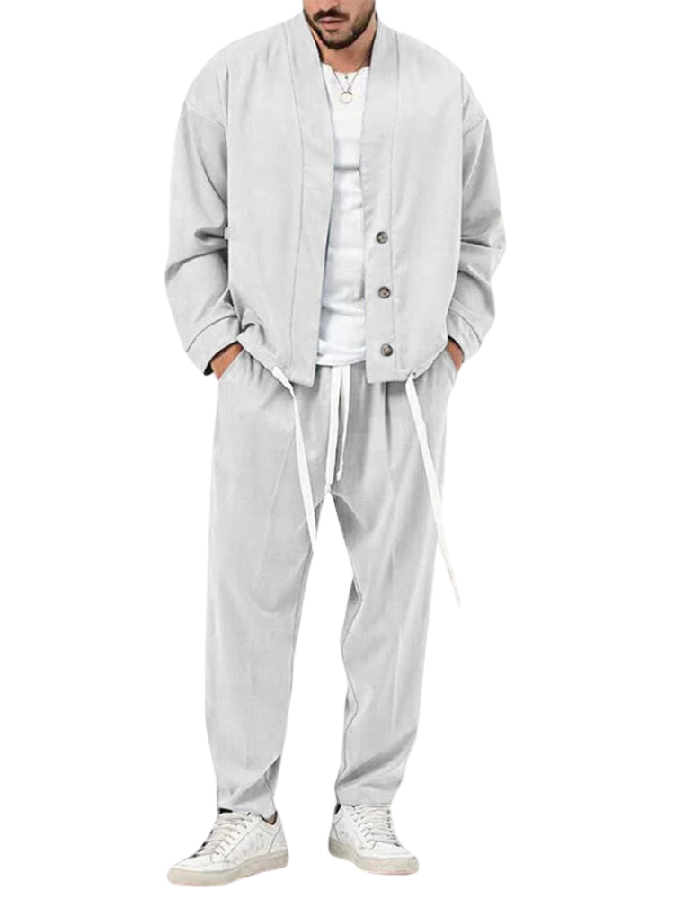 Blake Casual Co-Ord Set | Heren Two-Piece Set – Jacket & Pants Street-Style