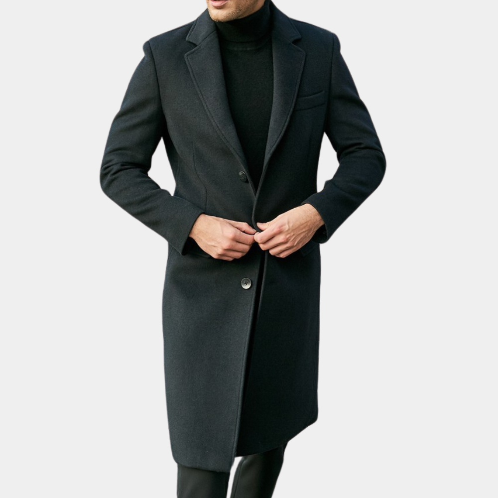 Corwin Wool Trenchcoat | Heren Trenchcoat – Wool Blend, Tailored Fit & Notch Lapel