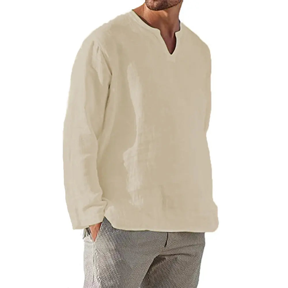 Miran Linen Shirt | Heren Linnen Shirt met Lange Mouwen – Ademend, Licht & Casual Fit