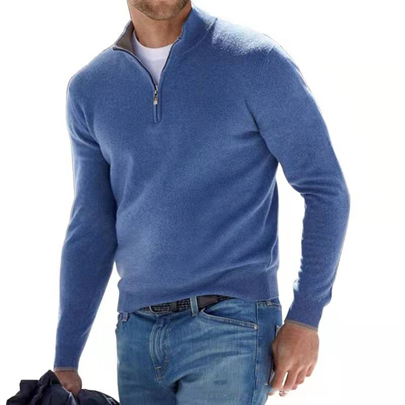 Crestwood Half-Zip Pullover voor Heren – Gebreide Trui met Opstaande Kraag