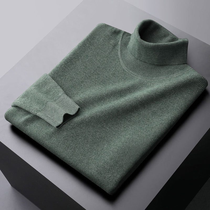 Lenn Wool Turtleneck Sweater | Heren Coltrui – Regular Fit & Ribboorden