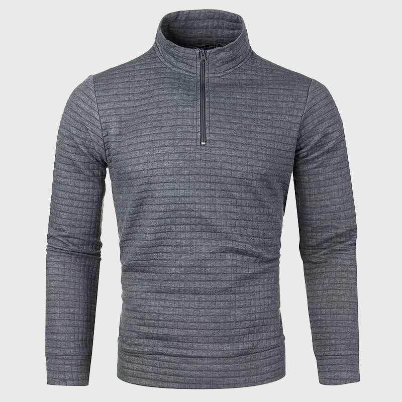 Gianni Mock-Neck Quarter-Zip Sweater - Regular Fit | Mokum Amsterdam™