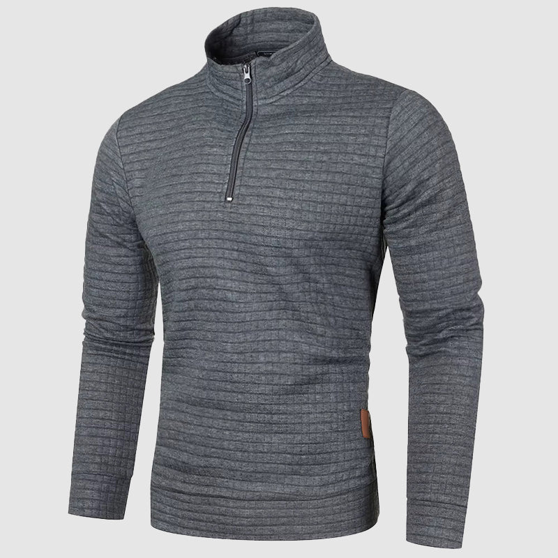 Gianni Mock-Neck Quarter-Zip Sweater - Regular Fit | Mokum Amsterdam™