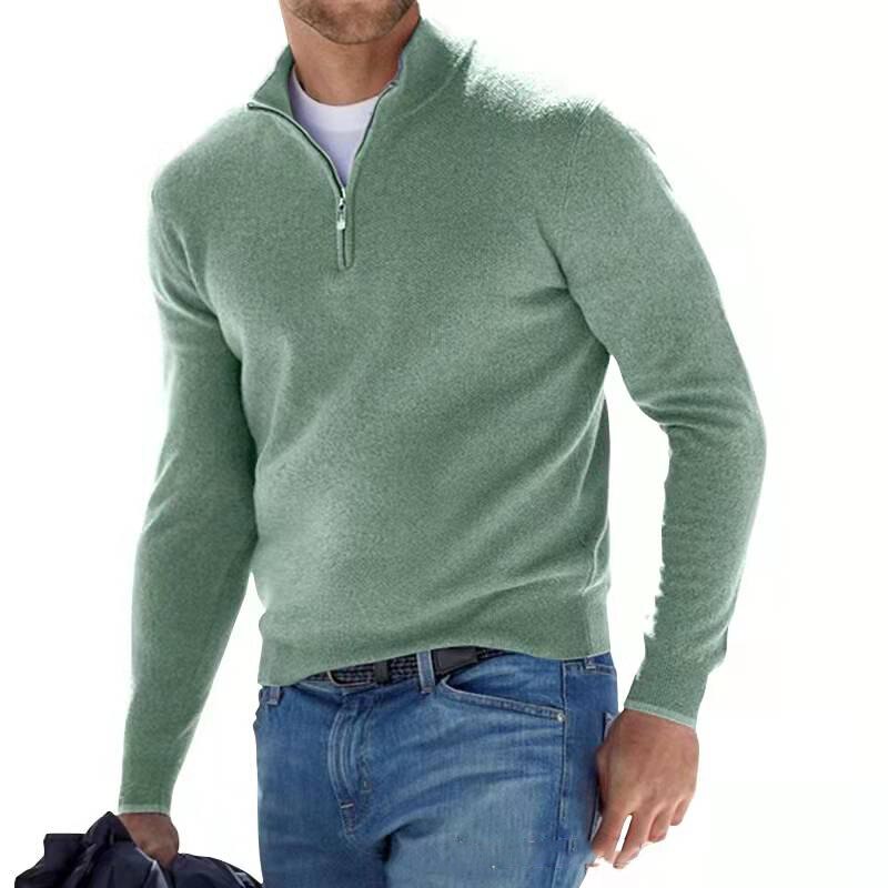 Crestwood Half-Zip Pullover voor Heren – Gebreide Trui met Opstaande Kraag