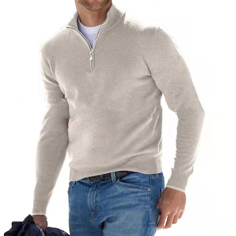 Crestwood Half-Zip Pullover heren voorkant met opstaande kraag