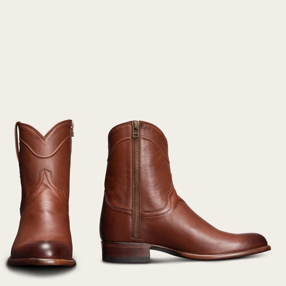 Mokum western laarzen heren – cowboy boots met ritssluiting en stevige hak, voorkant