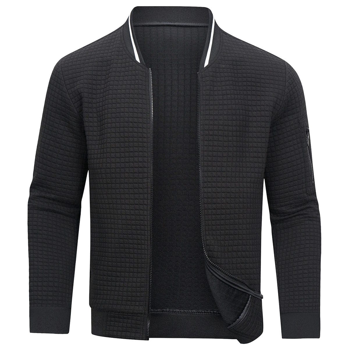 dante grid bomber jacket heren zwart – mokum amsterdam™