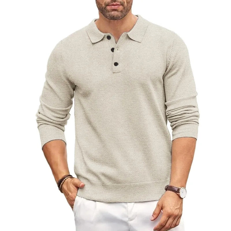 lorenzo long sleeve polo shirt heren – mokum amsterdam™