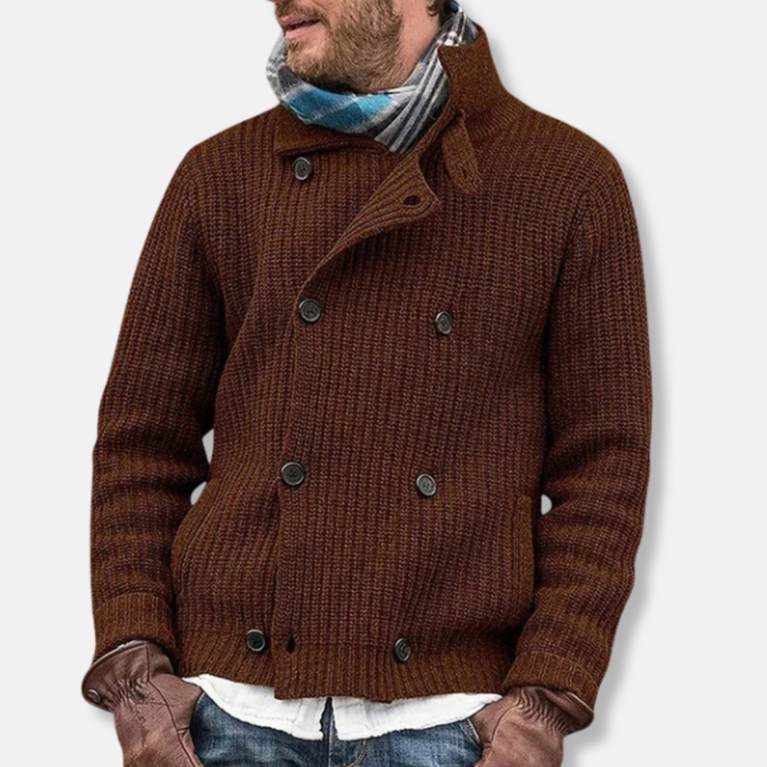 enrico rib knit jacket relaxed fit heren – mokum amsterdam™