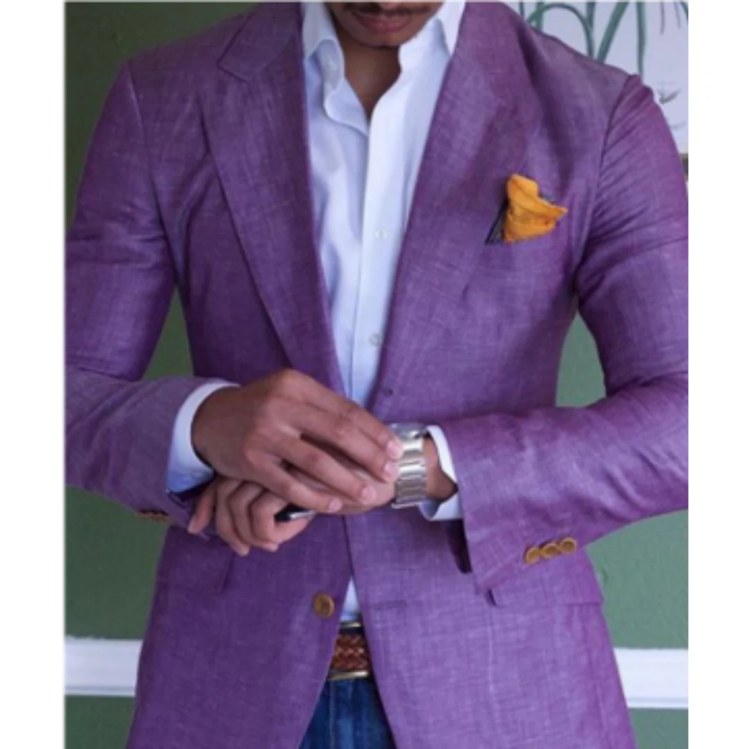 Bellaro Slim Blazer | Heren Colbert – Slim Fit & Wol-Look Smart Jacket